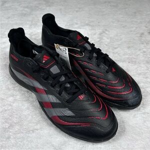 Adidas Predator League TF Black Red Bred Turf Soccer Cleats Size 7